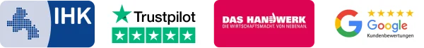 IHK, Trustpilot, Das Handwerk, Google Kundenbewertungen